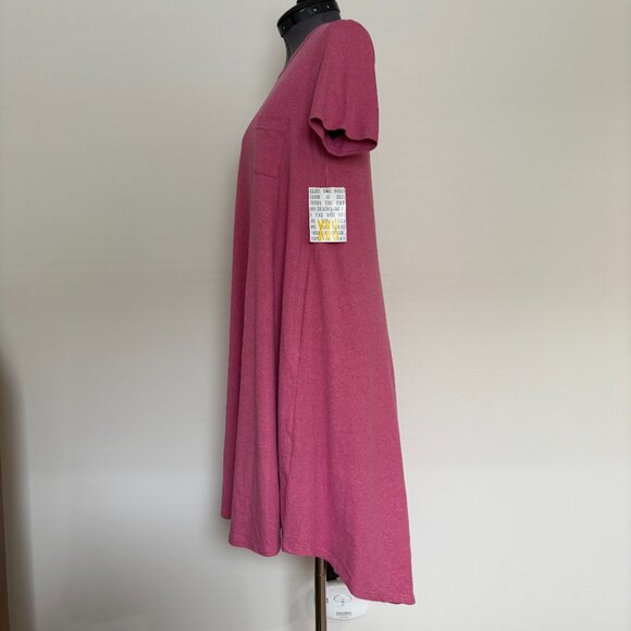 NWT LuLaRoe Carly Dress Pink XXS High-Low Hem - Picture 2 of 8
